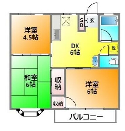 ウッディコーポの物件間取画像